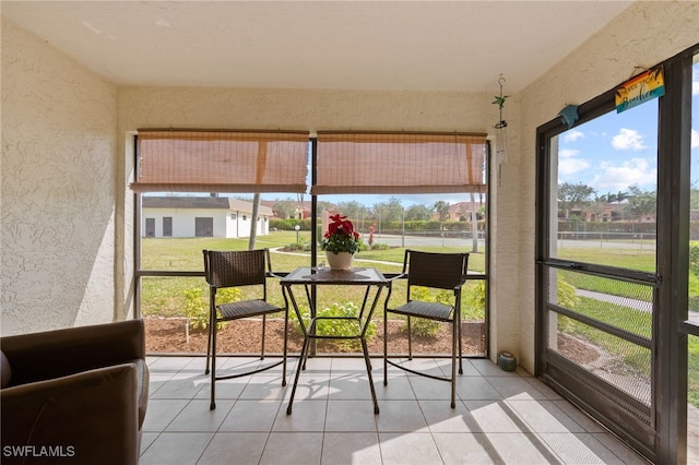 view of sunroom