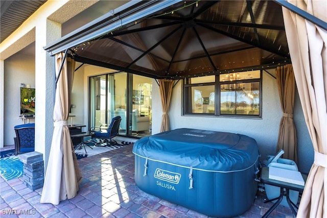 view of patio / terrace with a gazebo