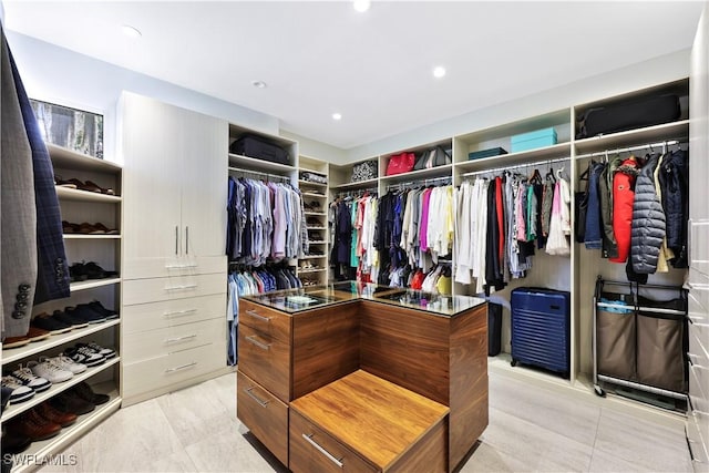 view of walk in closet