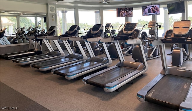 view of exercise room