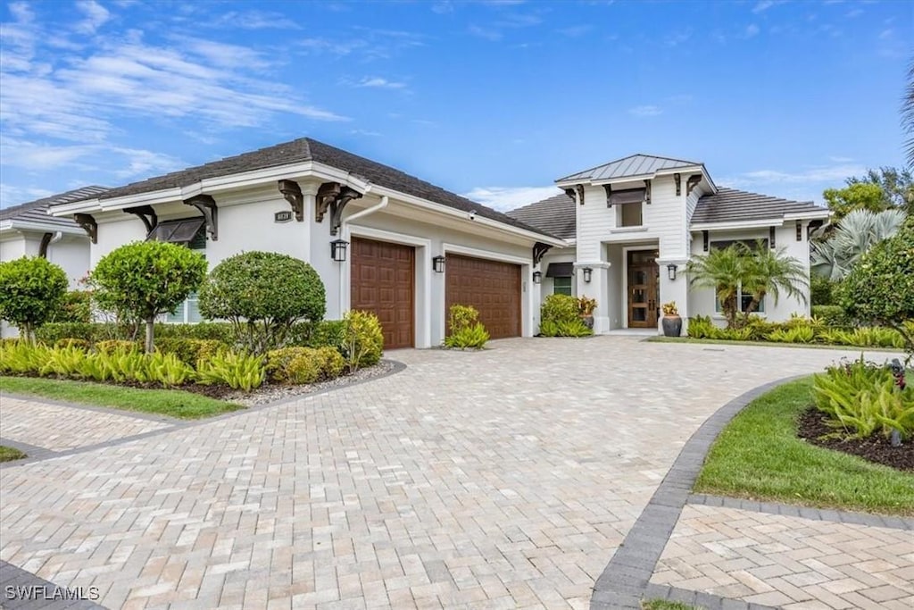 view of front of home featuring a garage