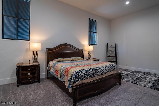 view of carpeted bedroom