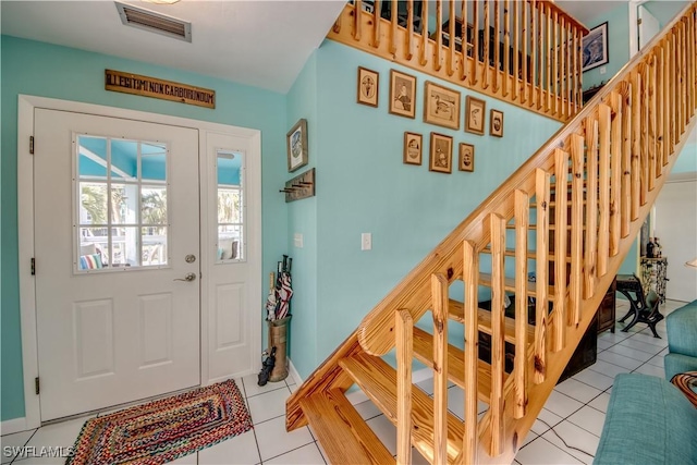 view of tiled foyer