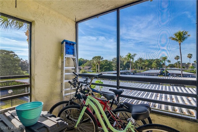 view of sunroom