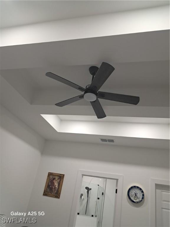 details featuring ceiling fan