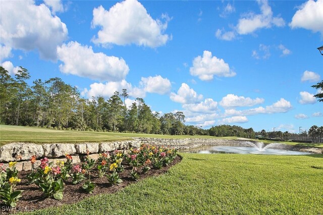 8580 Cedar Hammock Cir Unit 714, Naples, FL 34112 - view of grassy yard featuring a water view