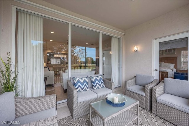 view of patio / terrace with an outdoor hangout area