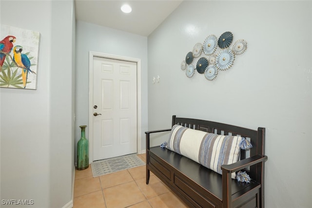 view of tiled entrance foyer