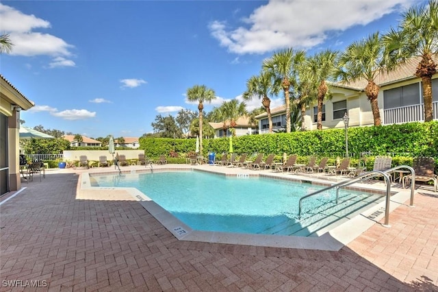 view of pool with a patio area