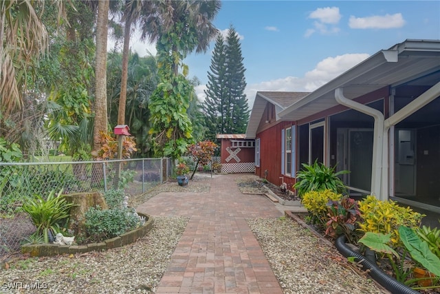 view of yard with a patio