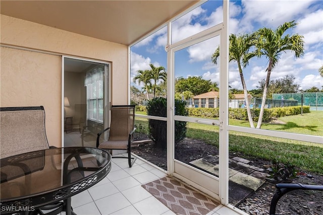 view of sunroom