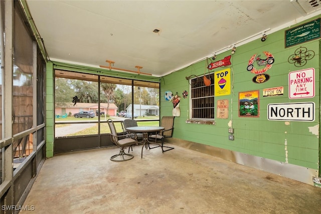 view of sunroom