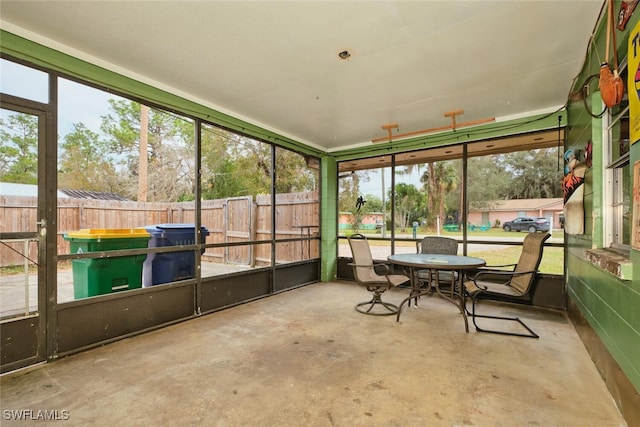 sunroom featuring a wealth of natural light