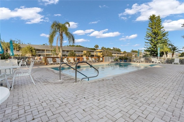 view of pool with a patio area