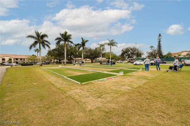 surrounding community featuring a yard