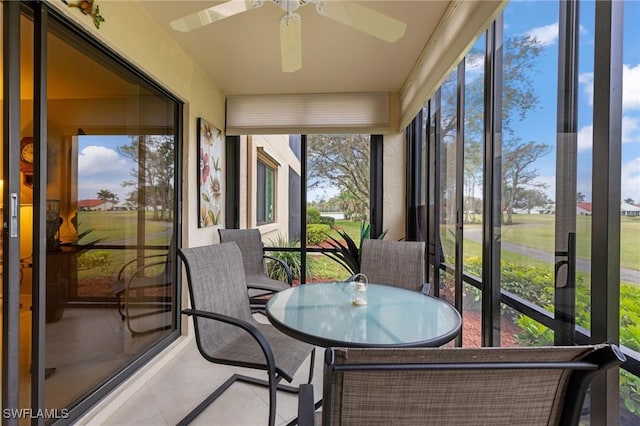 view of sunroom