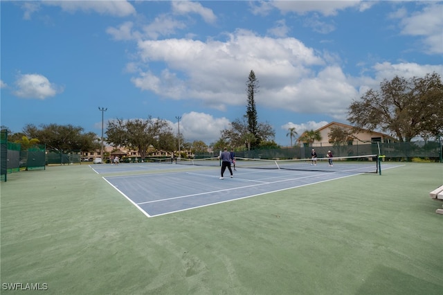 view of sport court