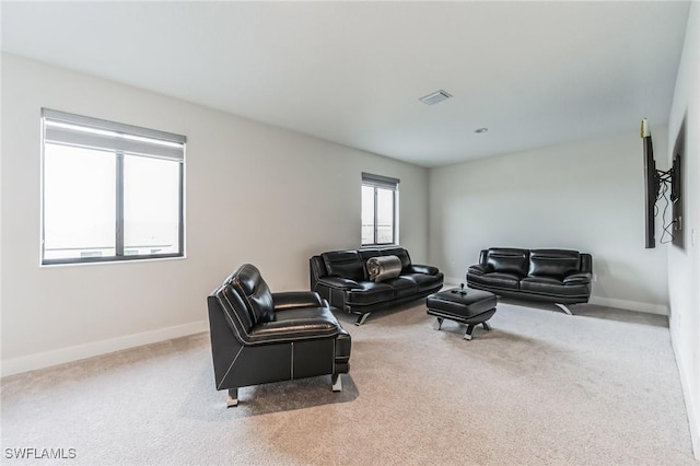 view of carpeted living room