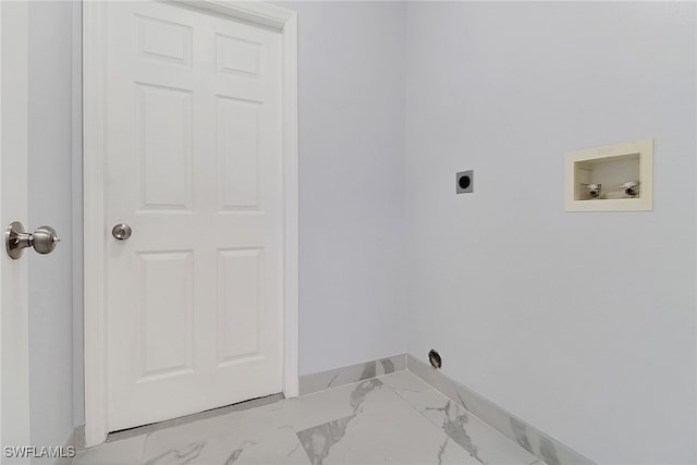 laundry room with washer hookup and hookup for an electric dryer