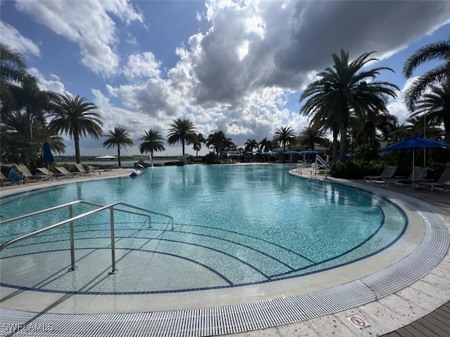 community pool featuring a patio area