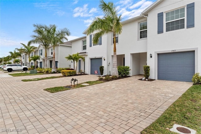 view of property with a garage