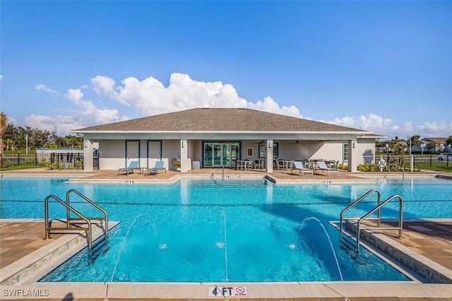 view of pool with a patio area