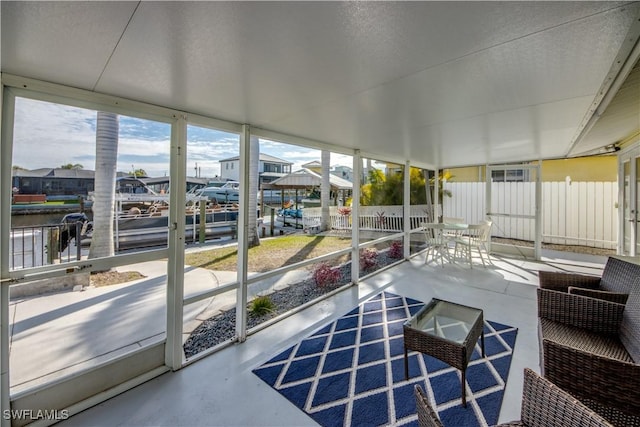 view of sunroom / solarium