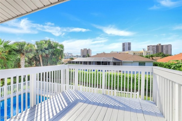 view of wooden deck