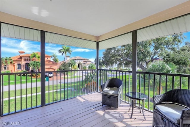 view of sunroom