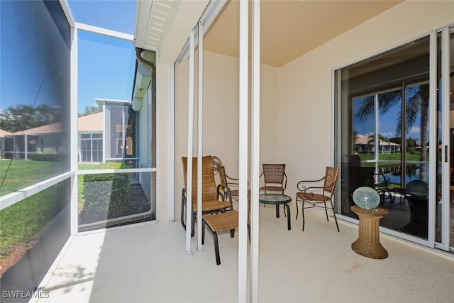 view of sunroom