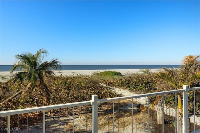 water view featuring a view of the beach