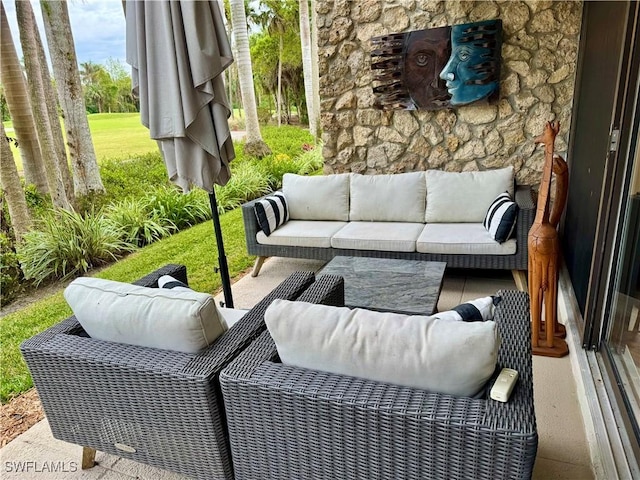 107 Clubhouse Dr Unit E159, Naples, FL 34105 - view of patio / terrace featuring an outdoor hangout area