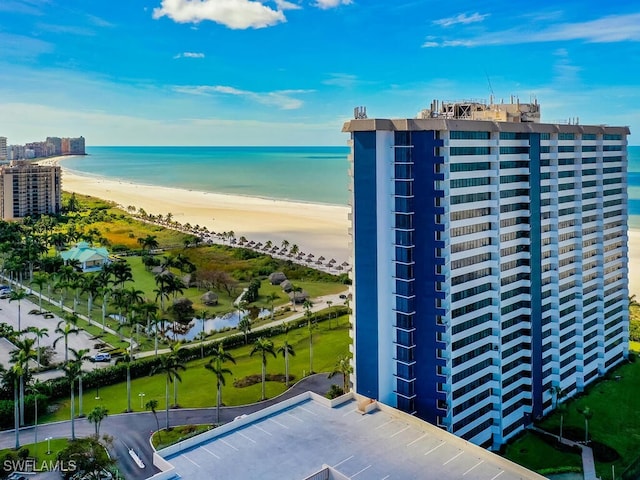 water view with a view of the beach