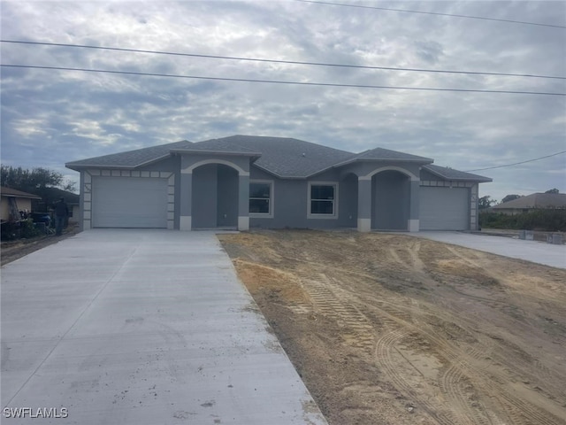 view of front of home featuring a garage