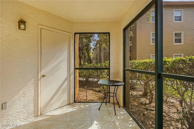 view of sunroom / solarium