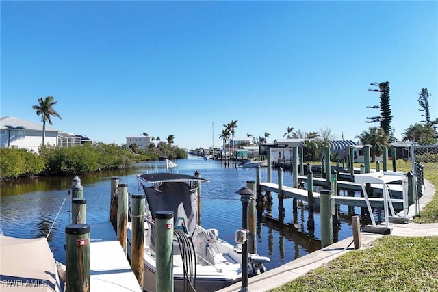 2888 Oleander St Unit C6, Saint James City, FL 33956 - dock area featuring a water view
