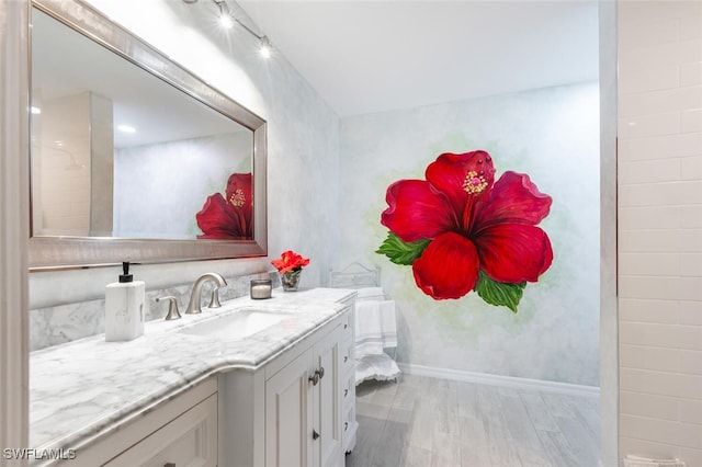1311 Monarch Cir, Naples, FL 34116 - bathroom featuring wood finished floors and vanity