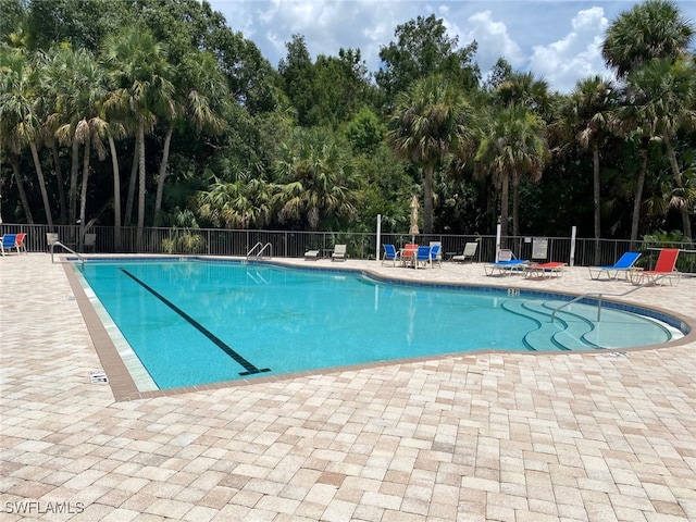 view of pool with a patio area