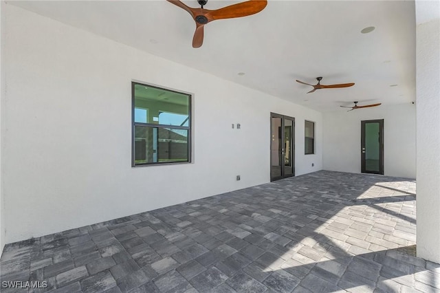 view of patio / terrace with ceiling fan