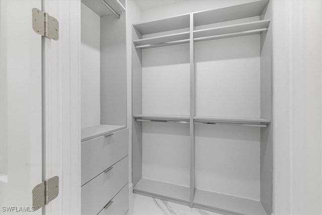 view of walk in closet