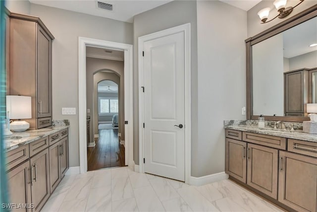 bathroom with vanity