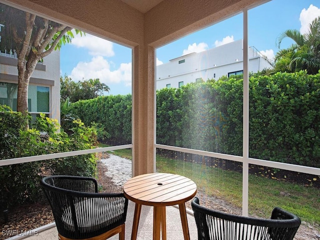 view of sunroom / solarium