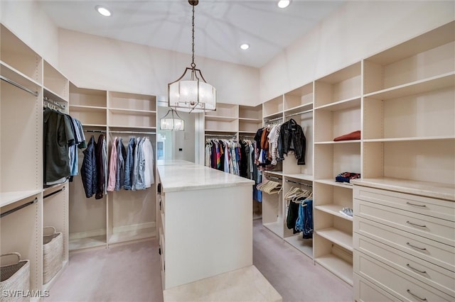 view of walk in closet