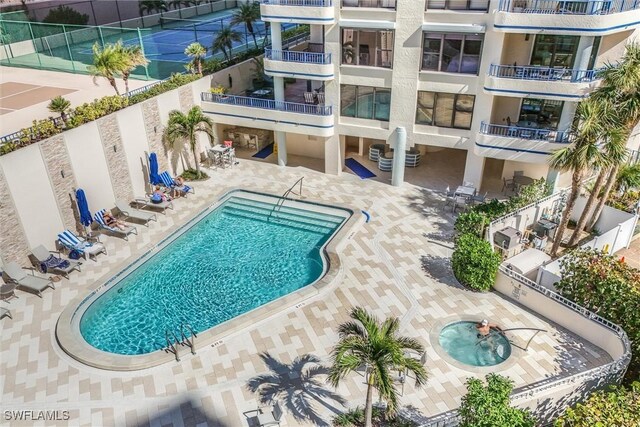 view of pool with a patio