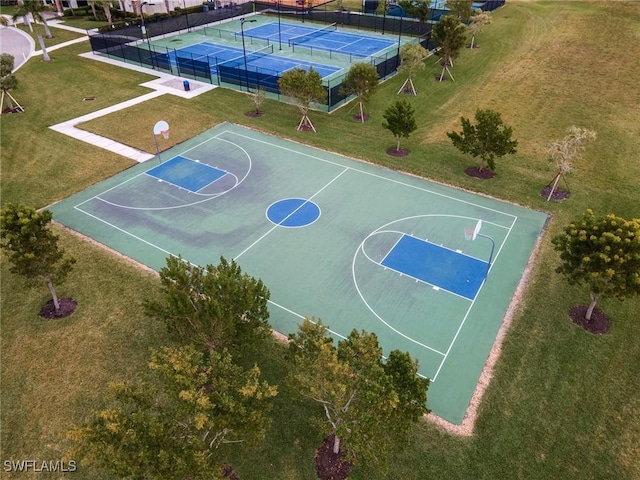 view of sport court with tennis court