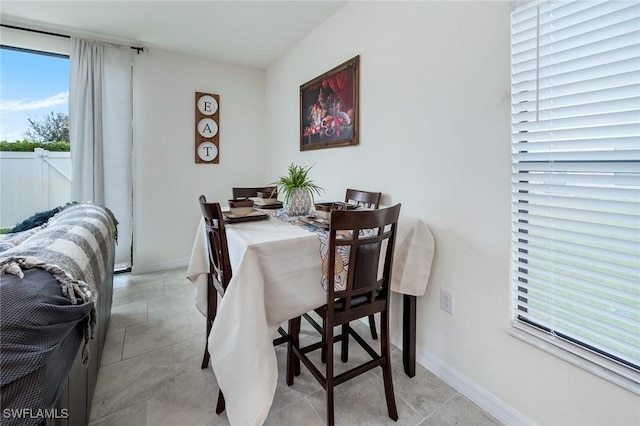 view of dining area