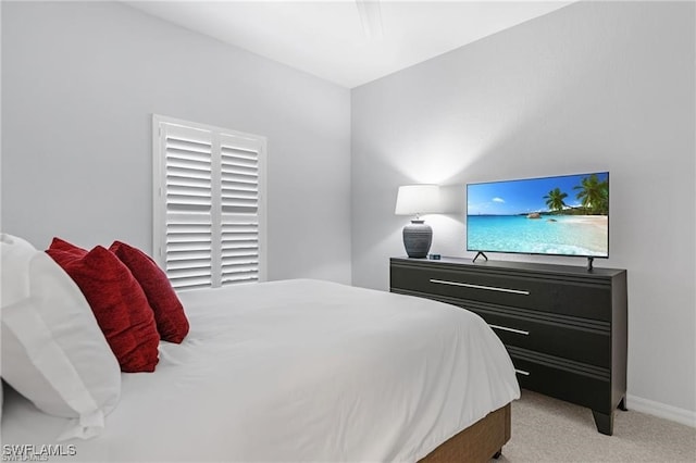 view of carpeted bedroom