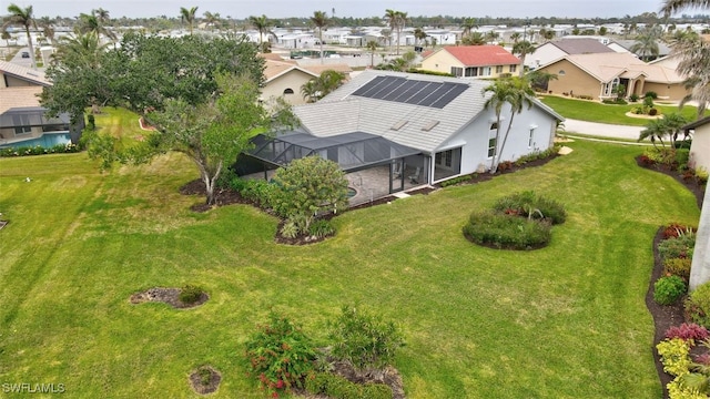 drone / aerial view featuring a residential view