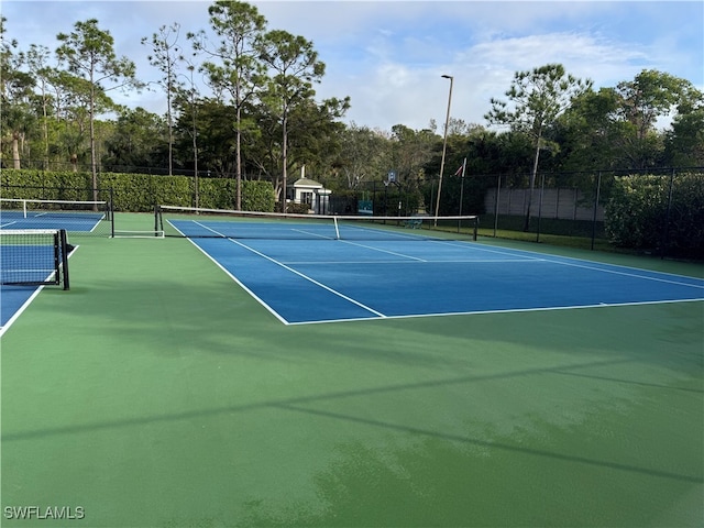 view of tennis court