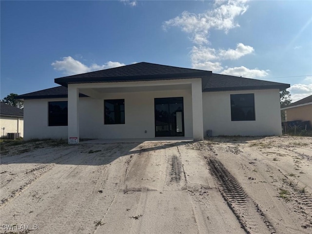 view of front of home with central AC